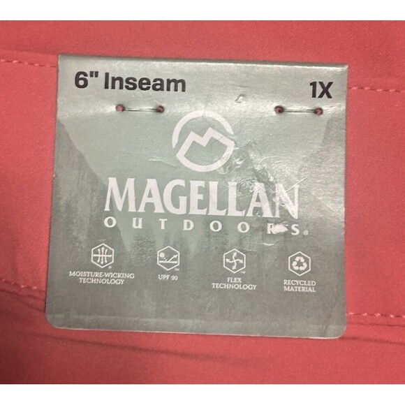 Magellan Outdoors Falcon Lake Fishing Shorts Coral Plus Size 1X (16/18) - Picture 3 of 10